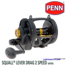 Катушки мультипликаторные PENN SQUALL LEVER DRAG 2 SPEED