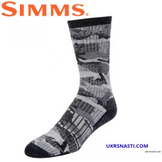 Носки Simms Merino Midweight Hiker Sock Hex Flo Camo Carbon размер M
