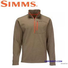 Термореглан Simms Thermal 1/4 Zip Top Dark Stone размер 3XL