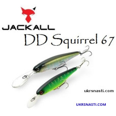 Воблер суспендер Jackall DD Squirrel 67 длина 6,7 см вес 6,8 грамм