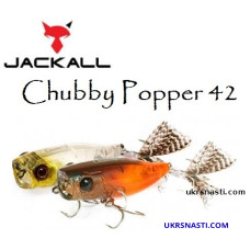 Воблер поверхностный плавающий Jackall Chubby Popper 42 длина 4,2 см вес 3,3 грамм