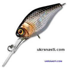 Воблер плавающий Jackall Diving Chubby 38 длина 3,8 см вес 4,3 грамм цвет hl silver & black